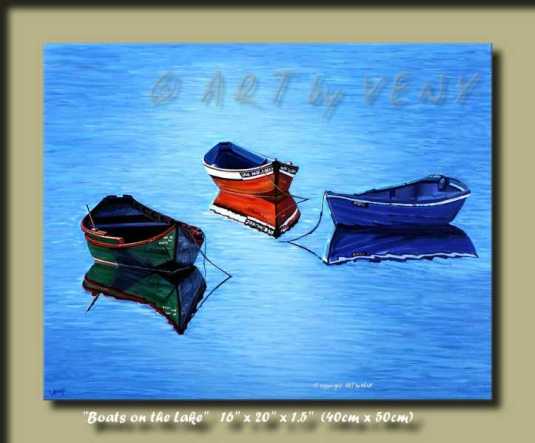 Boats on the Lake by Veny