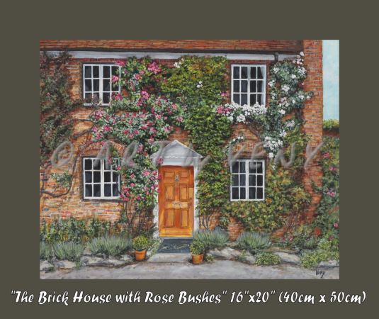 The Brick House with Rose Bushes